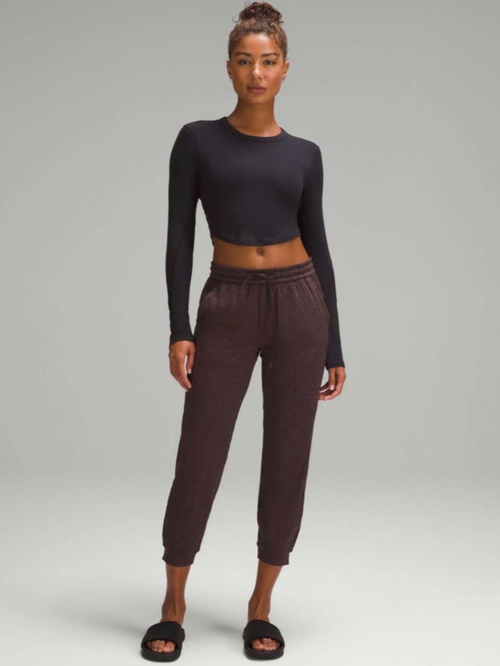 lululemon Soft Jersey Classic-Fit Mid-Rise Jogger (NWT) Heathered Dark Espresso